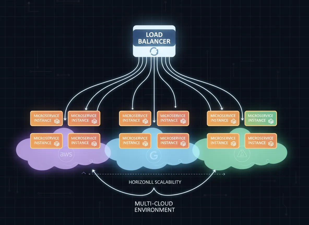Horizontally Scalable Microservices Architecture
